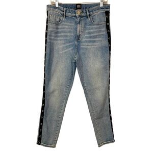 BDG Women's Light Blue Jeans with Black  Grommet Details